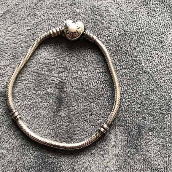 Pandora Jewelry - Pandora Silver Bracelet with Heart Latch